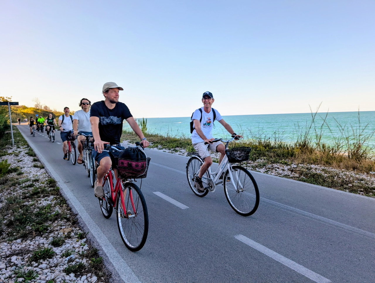 Some of the Django on the Med 🏖 riding bikes along the coast in Abruzzo